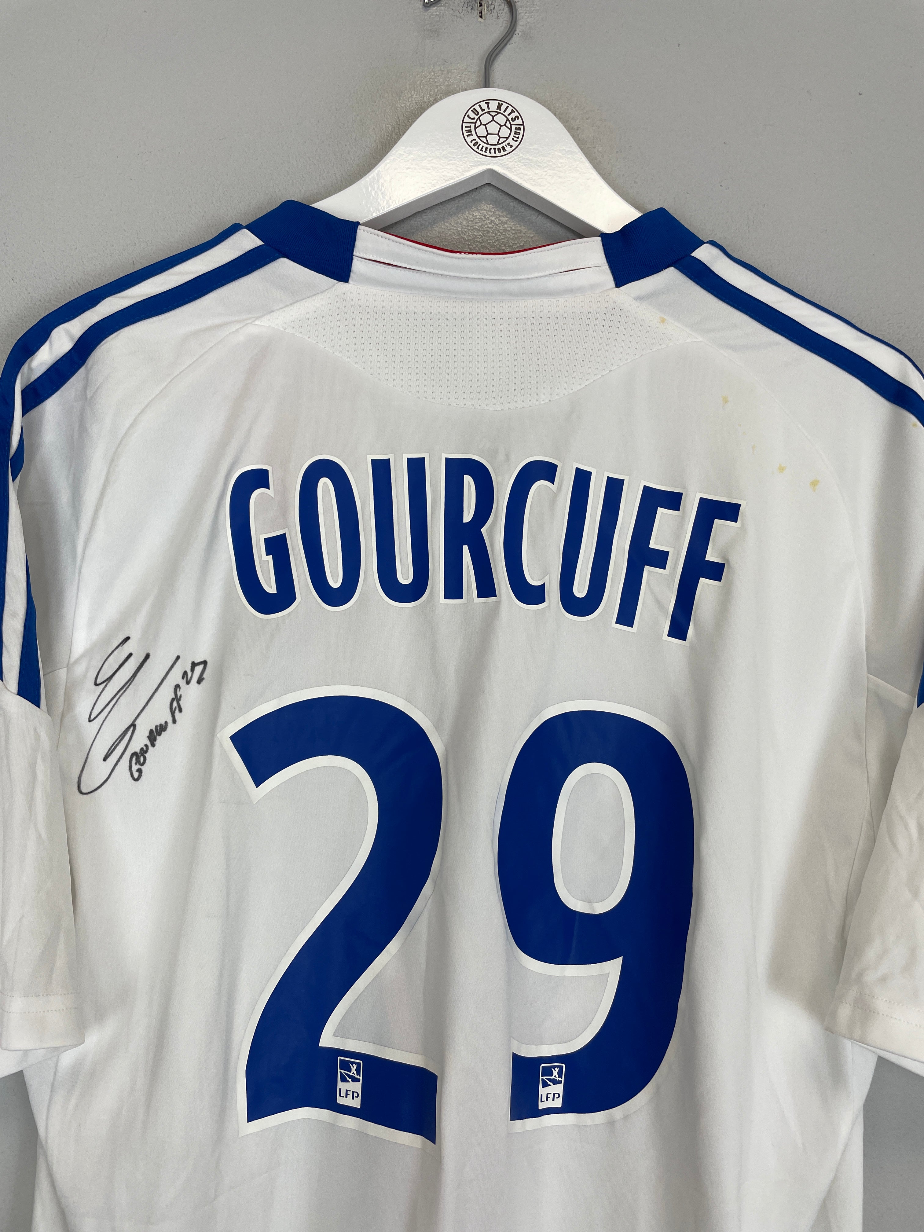 Shop 2010/11 LYON GOURCUFF #29 *SIGNED* HOME SHIRT (L) ADIDAS, classic football shirts, vintage football shirts & retro soccer jerseys at Cult Kits