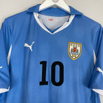 Shop 2010/11 URUGUAY FORLAN #10 HOME SHIRT (L) PUMA, classic football shirts, vintage football shirts & retro soccer jerseys at Cult Kits