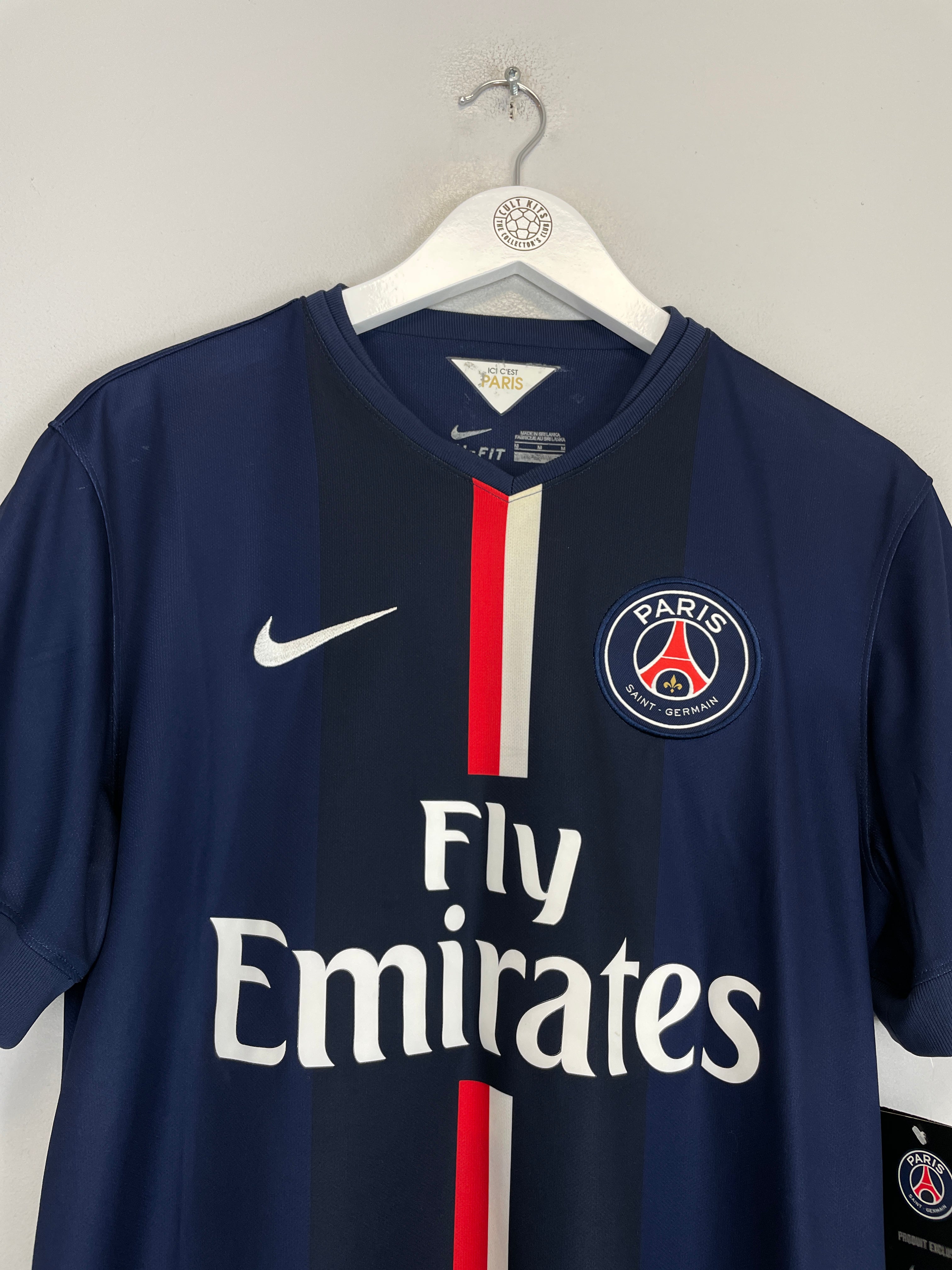 Shop 2014/15 PSG IBRAHIMOVIC #10 *BNWT* HOME SHIRT (M) NIKE, classic football shirts, vintage football shirts & retro soccer jerseys at Cult Kits