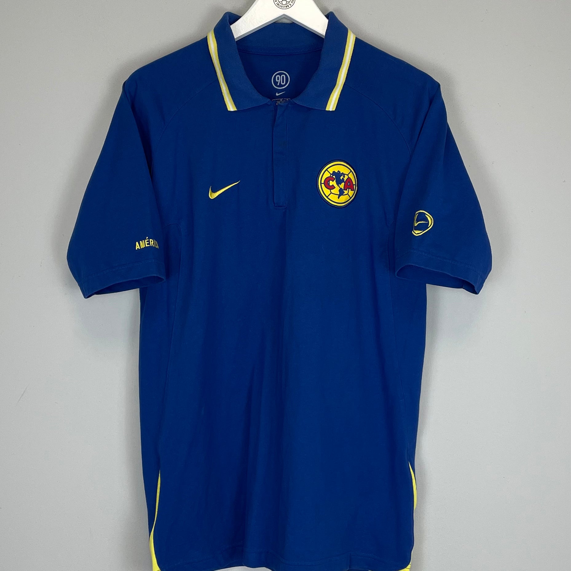 Shop 2004/06 CLUB AMERICA POLO SHIRT (M) NIKE, classic football shirts, vintage football shirts & retro soccer jerseys at Cult Kits