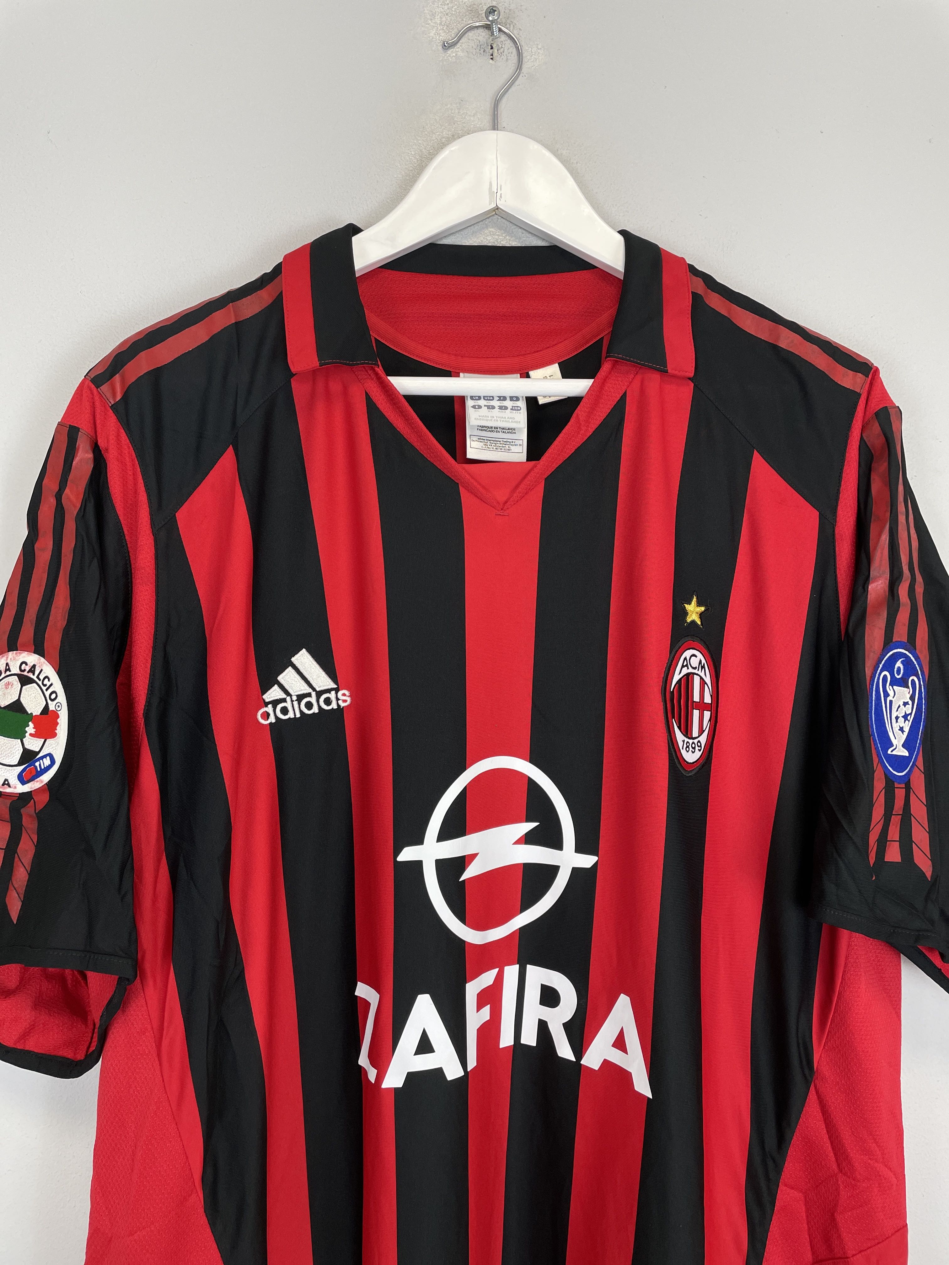 Shop 2005/06 AC MILAN GILARDINO #11 HOME SHIRT (XL) ADIDAS, classic football shirts, vintage football shirts & retro soccer jerseys at Cult Kits