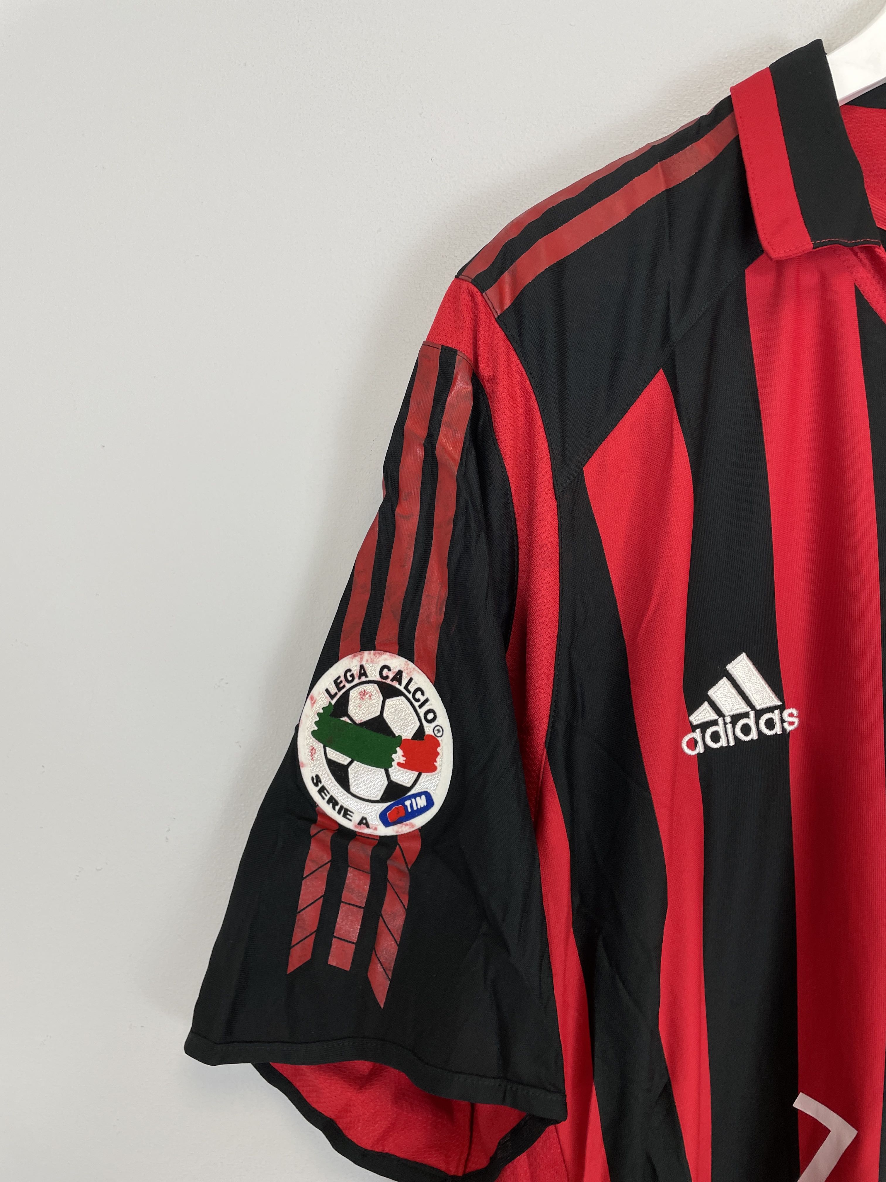 Shop 2005/06 AC MILAN GILARDINO #11 HOME SHIRT (XL) ADIDAS, classic football shirts, vintage football shirts & retro soccer jerseys at Cult Kits