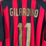 Shop 2005/06 AC MILAN GILARDINO #11 HOME SHIRT (XL) ADIDAS, classic football shirts, vintage football shirts & retro soccer jerseys at Cult Kits