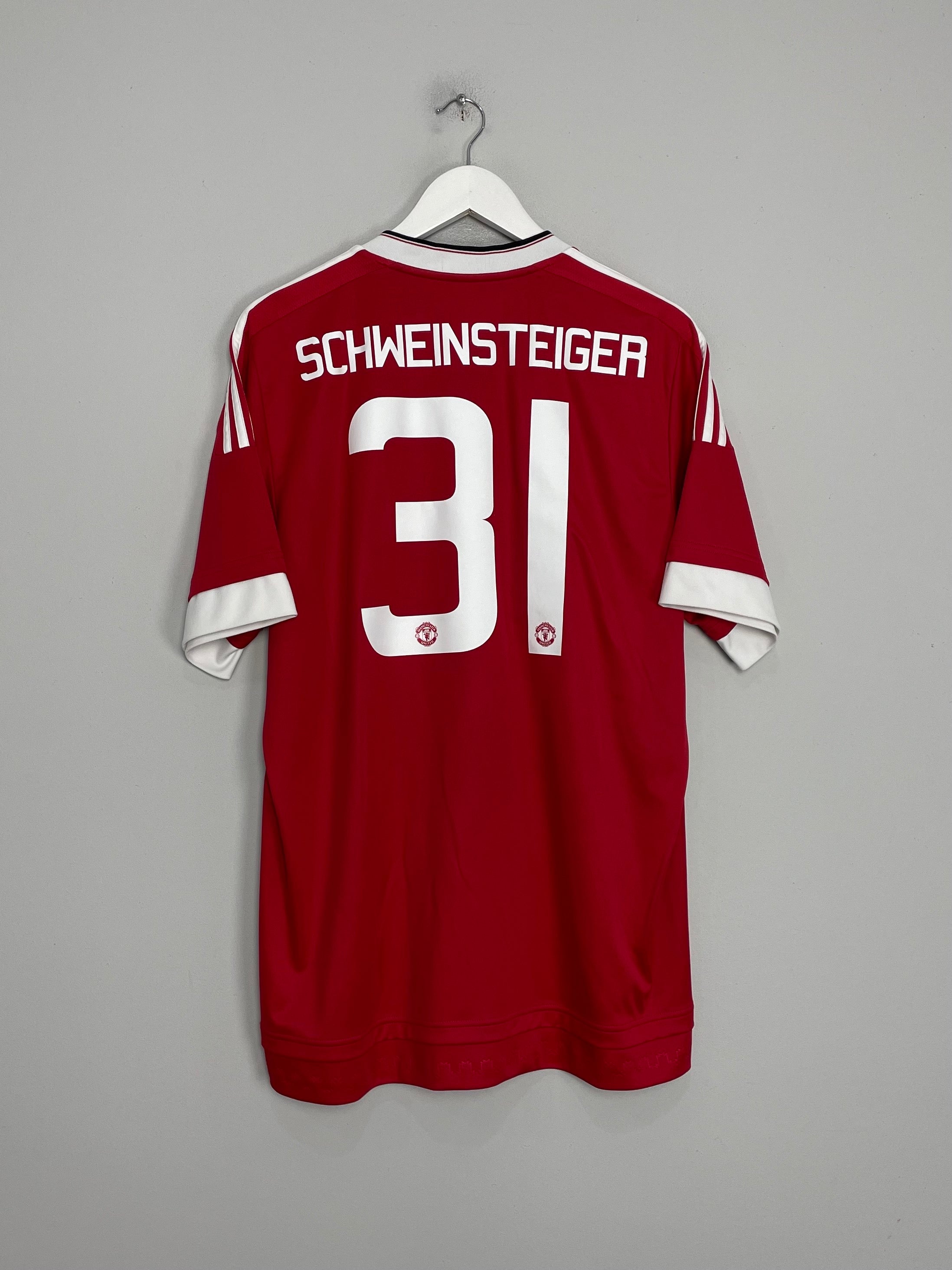 Shop 2015/16 MANCHESTER UNITED SCHWEINSTEIGER #31 HOME SHIRT (XL) ADIDAS, classic football shirts, vintage football shirts & retro soccer jerseys at Cult Kits
