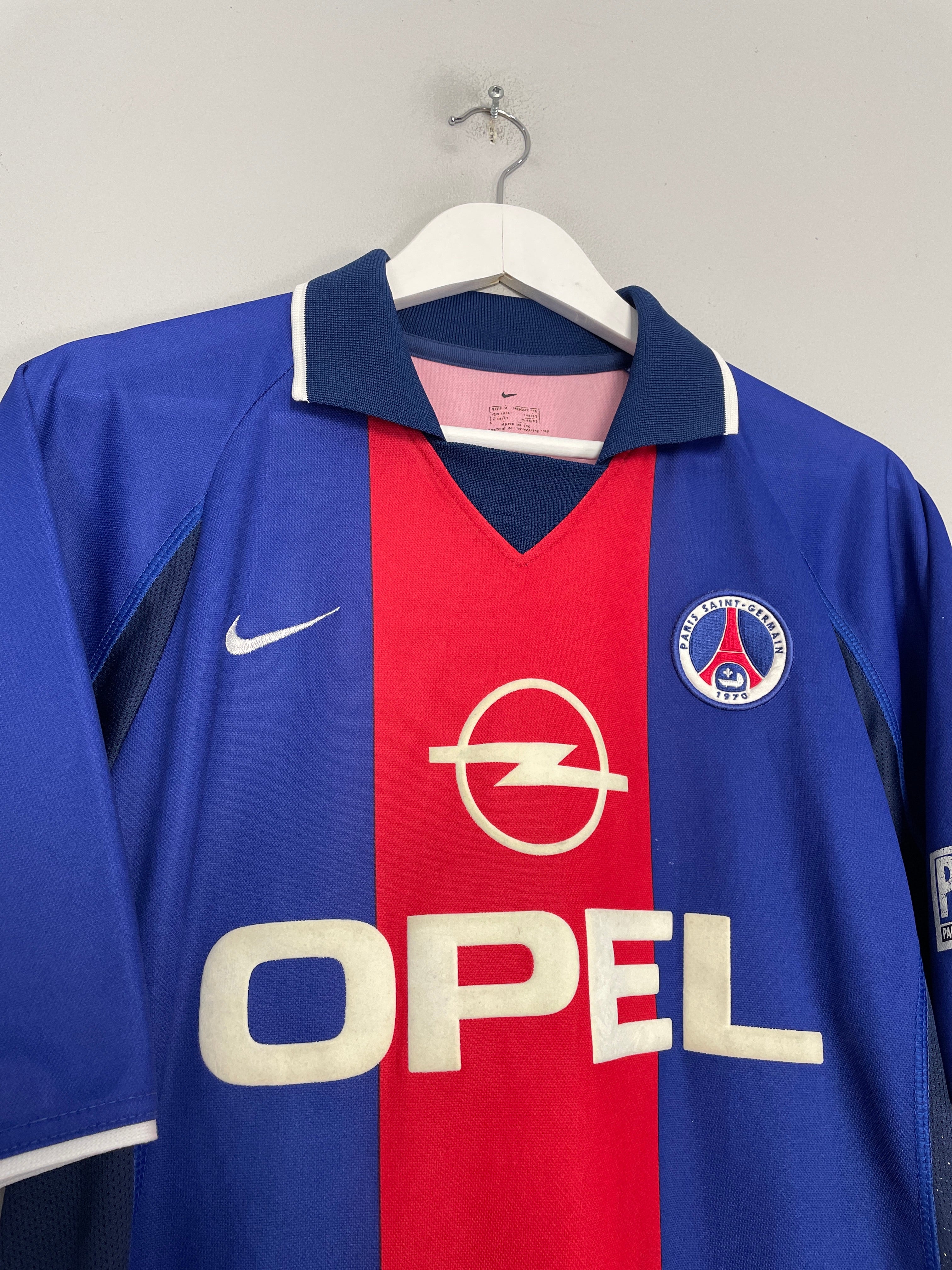Shop 2000/01 PSG HOME SHIRT (M) NIKE, classic football shirts, vintage football shirts & retro soccer jerseys at Cult Kits
