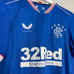 Shop 2020/21 RANGERS HOME SHIRT (S) CASTORE, classic football shirts, vintage football shirts & retro soccer jerseys at Cult Kits
