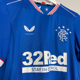 Shop 2020/21 RANGERS HOME SHIRT (S) CASTORE, classic football shirts, vintage football shirts & retro soccer jerseys at Cult Kits