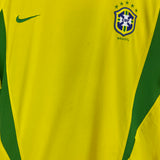 2002/04 BRAZIL #9 HOME SHIRT (M) NIKE