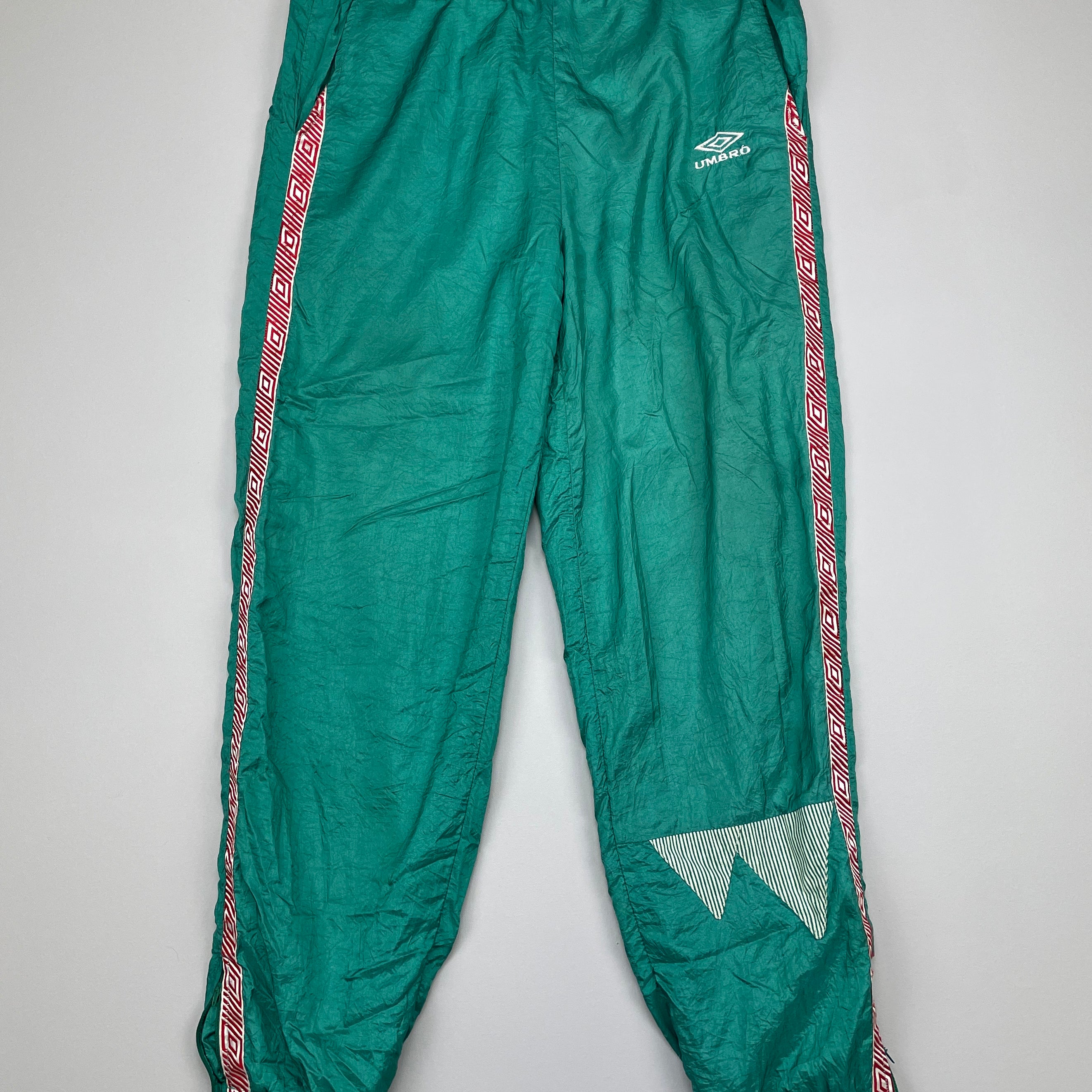 Shop 1994 MEXICO TRACKSUIT BOTTOMS (XL) UMBRO, classic football shirts, vintage football shirts & retro soccer jerseys at Cult Kits