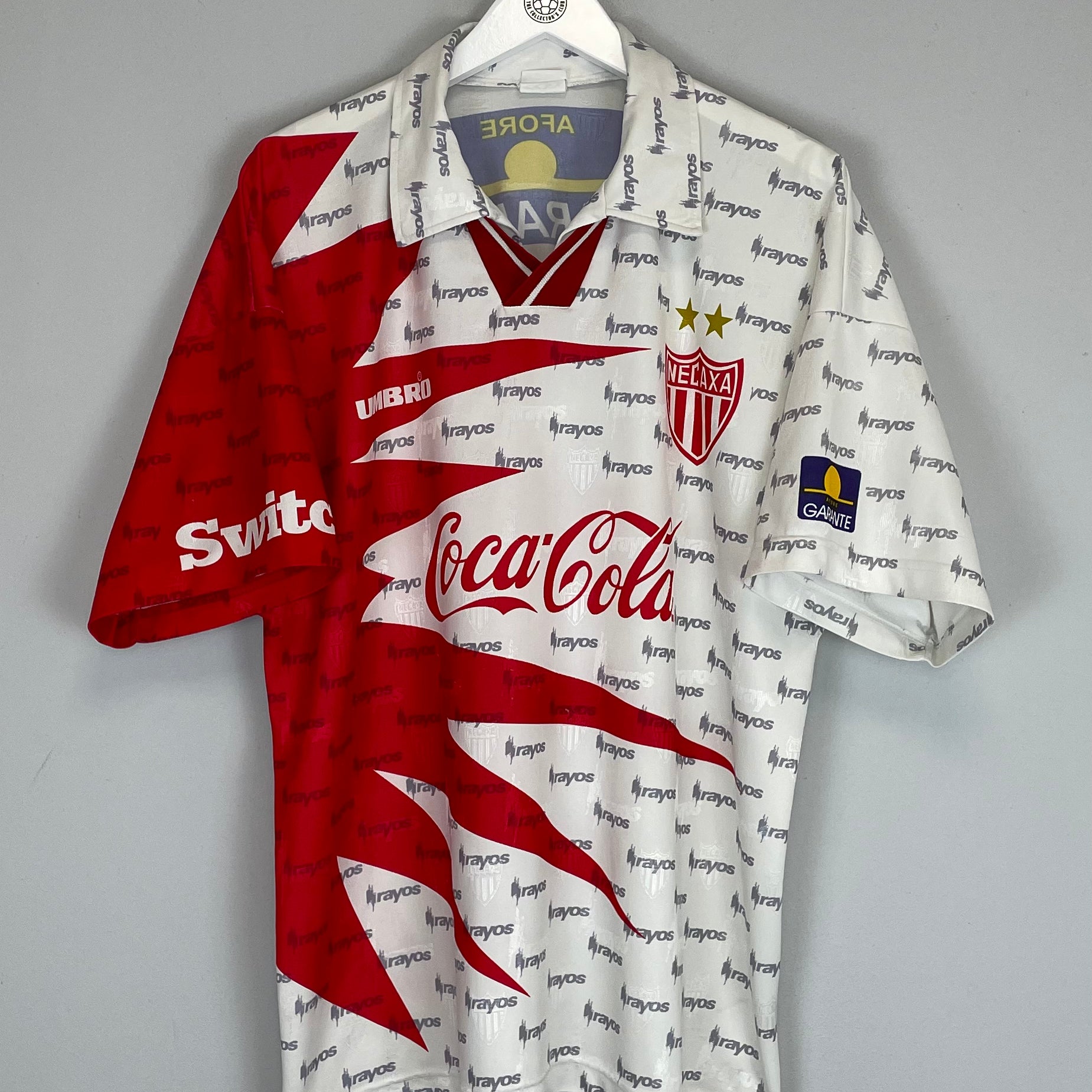 Shop 1998/99 NECAXA AWAY SHIRT (XL) UMBRO, classic football shirts, vintage football shirts & retro soccer jerseys at Cult Kits