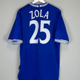 1999/01 CHELSEA ZOLA #25 HOME SHIRT (XXL) UMBRO
