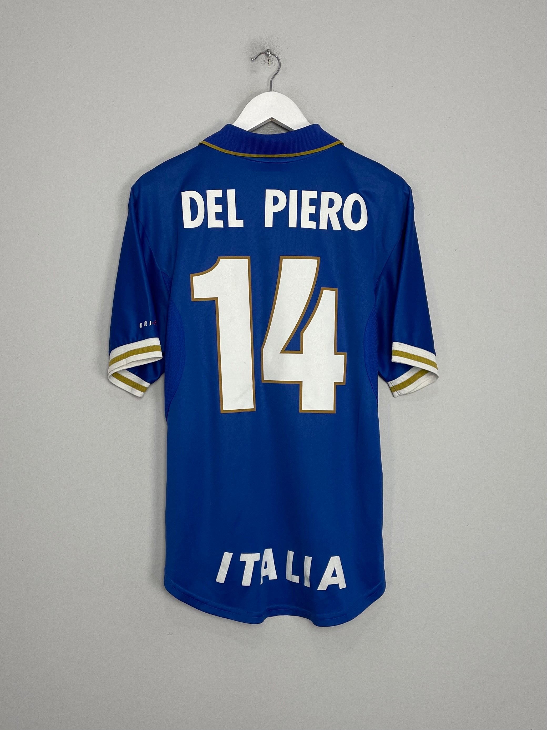 Shop 1996/97 ITALY DEL PIERO #14 HOME SHIRT (L) NIKE, classic football shirts, vintage football shirts & retro soccer jerseys at Cult Kits
