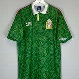 1994 MEXICO HOME SHIRT (L) UMBRO