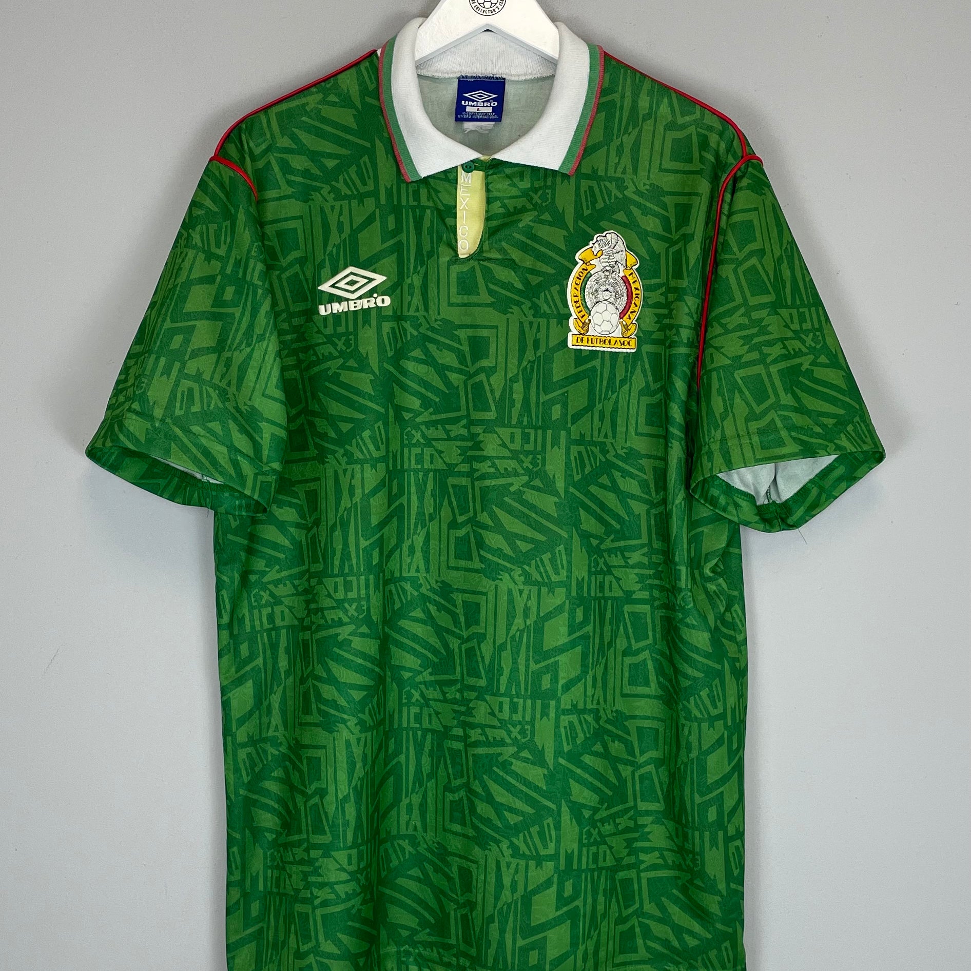 Shop 1994 MEXICO HOME SHIRT (L) UMBRO, classic football shirts, vintage football shirts & retro soccer jerseys at Cult Kits