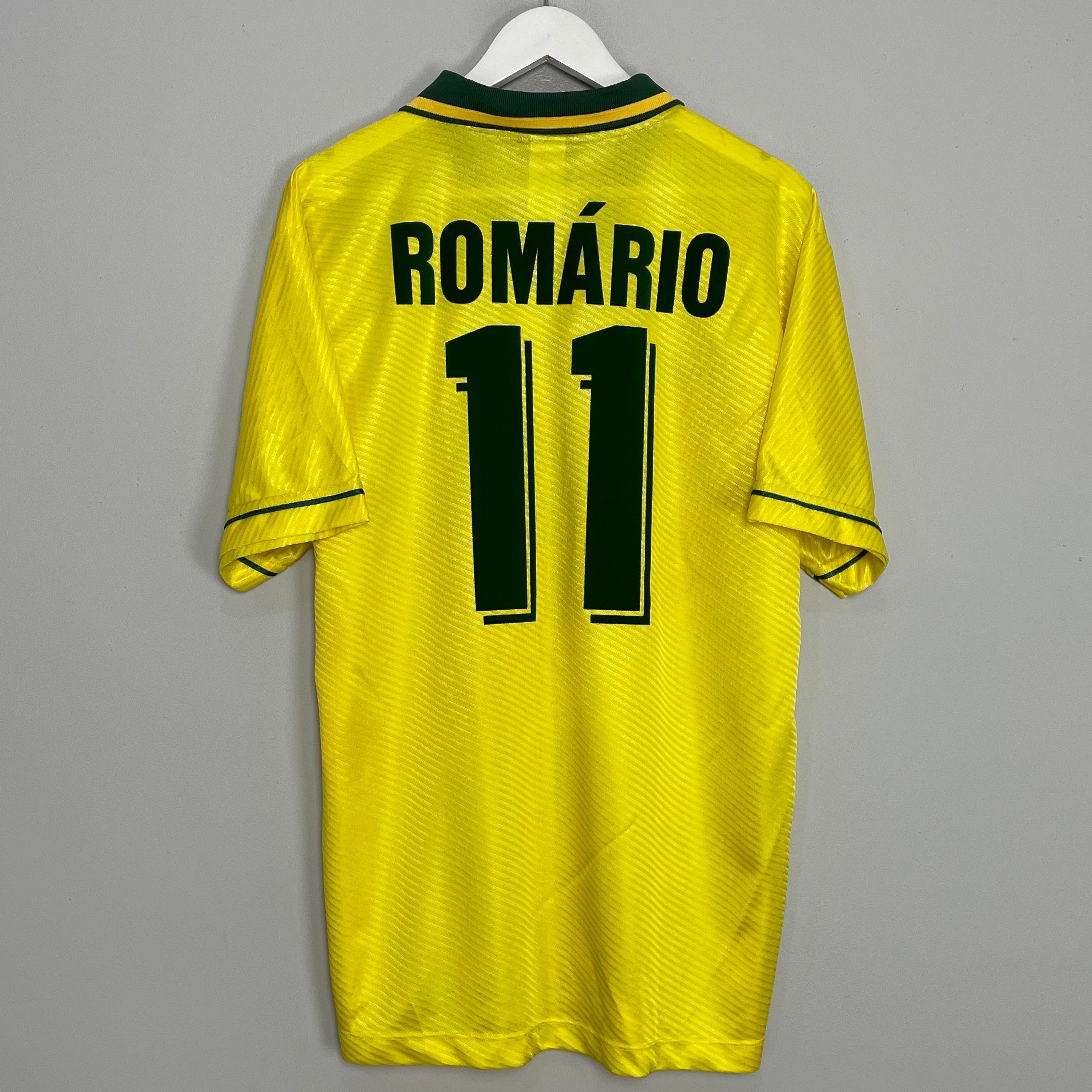 Shop 1994/96 BRAZIL ROMARIO #11 HOME SHIRT (L) UMBRO, classic football shirts, vintage football shirts & retro soccer jerseys at Cult Kits