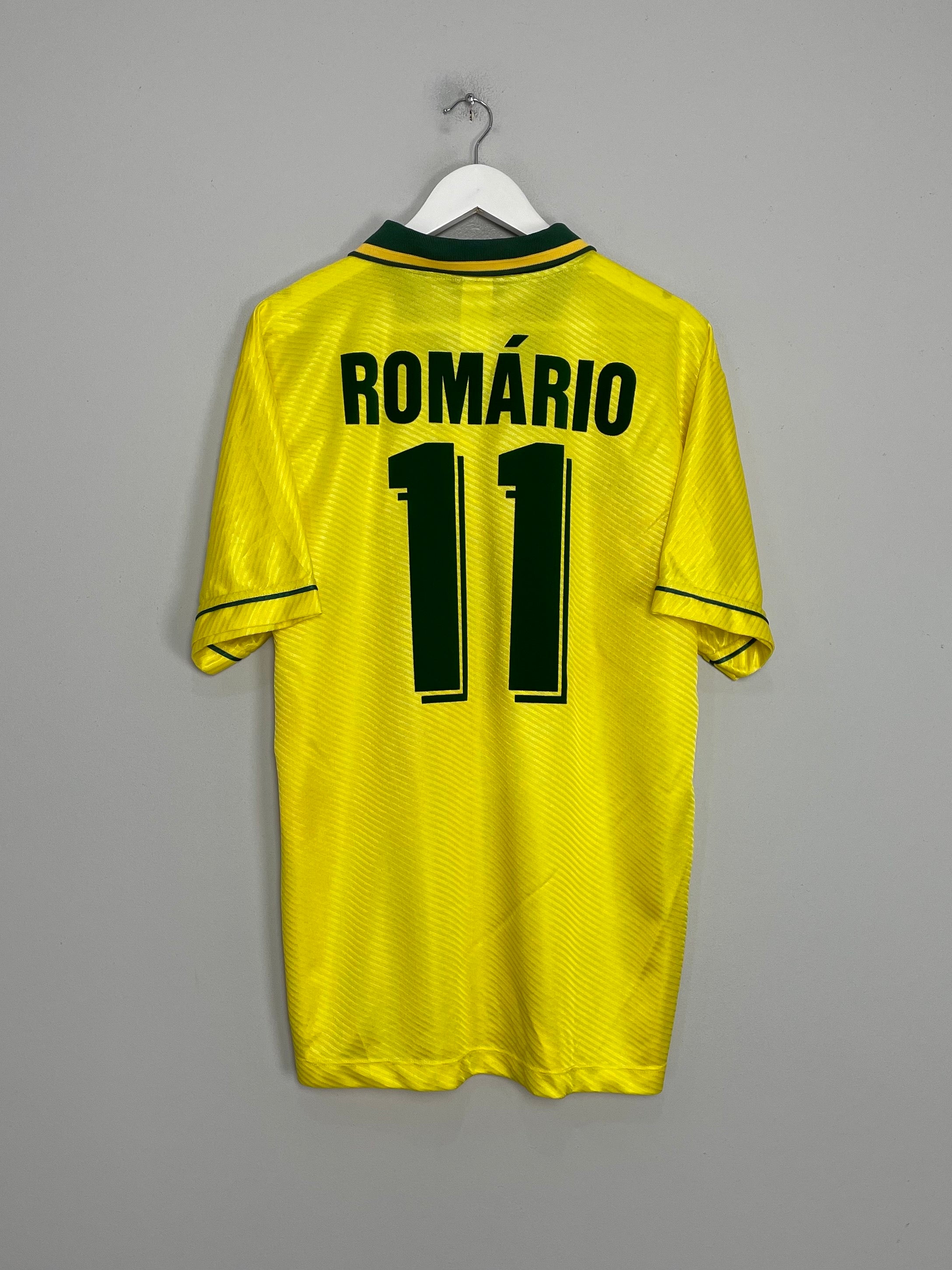 Shop 1994/96 BRAZIL ROMARIO #11 HOME SHIRT (L) UMBRO, classic football shirts, vintage football shirts & retro soccer jerseys at Cult Kits