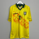 Shop 1994/96 BRAZIL ROMARIO #11 HOME SHIRT (L) UMBRO, classic football shirts, vintage football shirts & retro soccer jerseys at Cult Kits