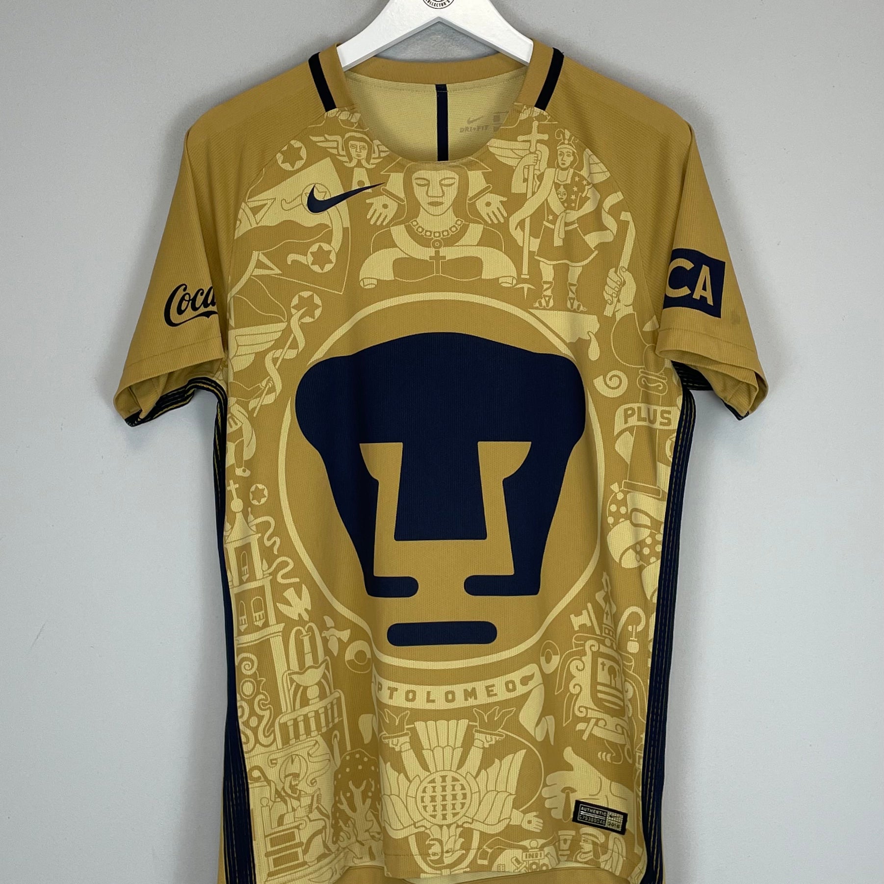 Shop 2016/17 UNAM PUMAS AUTHENTIC HOME SHIRT (M) NIKE, classic football shirts, vintage football shirts & retro soccer jerseys at Cult Kits