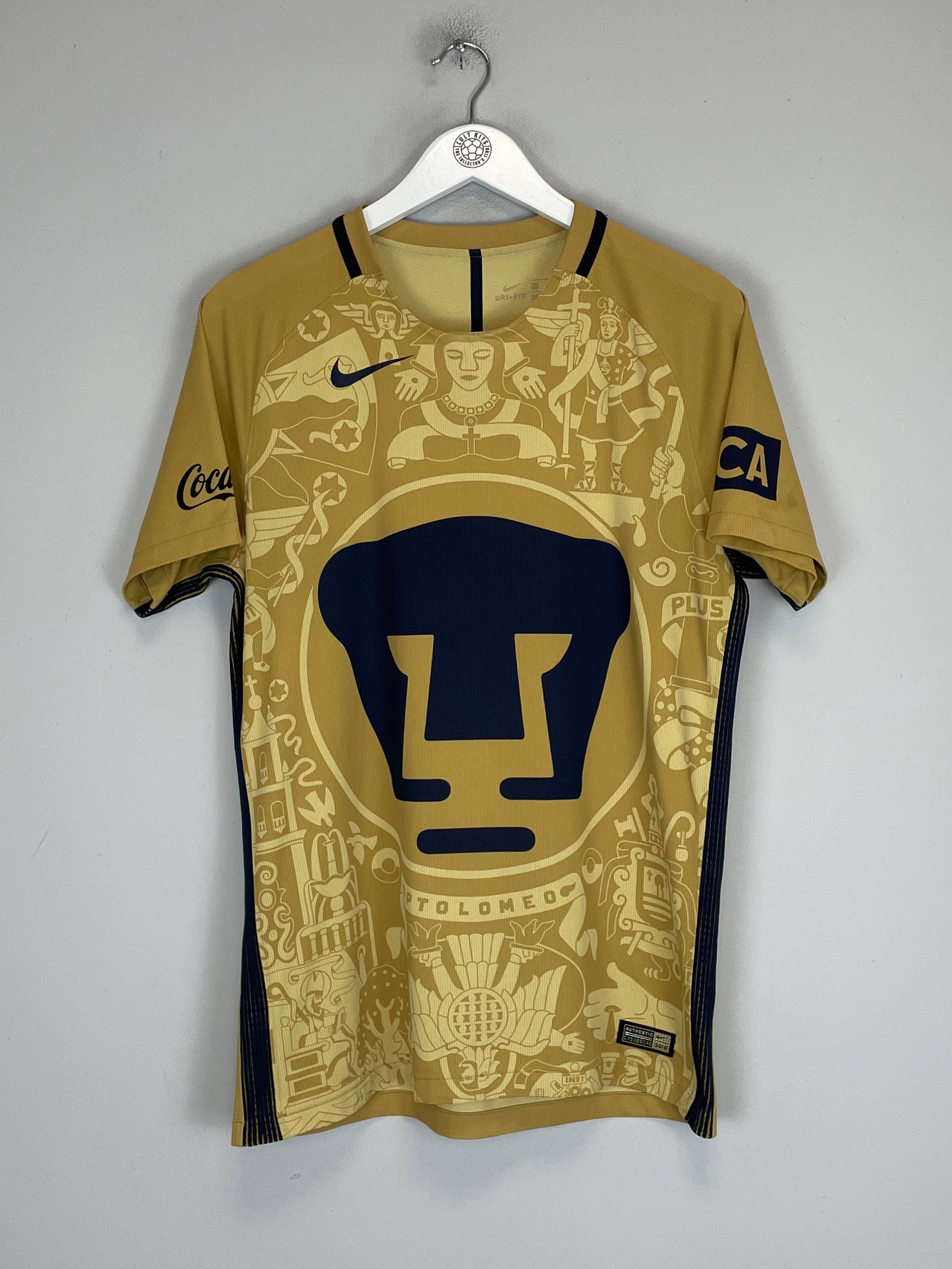 Shop 2016/17 UNAM PUMAS AUTHENTIC HOME SHIRT (M) NIKE, classic football shirts, vintage football shirts & retro soccer jerseys at Cult Kits