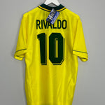 1994/96 BRAZIL RIVALDO #10 *BNWT* HOME SHIRT (L) UMBRO
