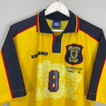 Shop 1996/98 SCOTLAND BURLEY #8 AWAY SHIRT (XL) UMBRO, classic football shirts, vintage football shirts & retro soccer jerseys at Cult Kits