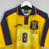Shop 1996/98 SCOTLAND BURLEY #8 AWAY SHIRT (XL) UMBRO, classic football shirts, vintage football shirts & retro soccer jerseys at Cult Kits