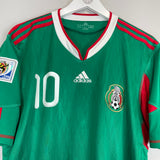 2010 MEXICO C.BLANCO #10 HOME SHIRT (L) ADIDAS