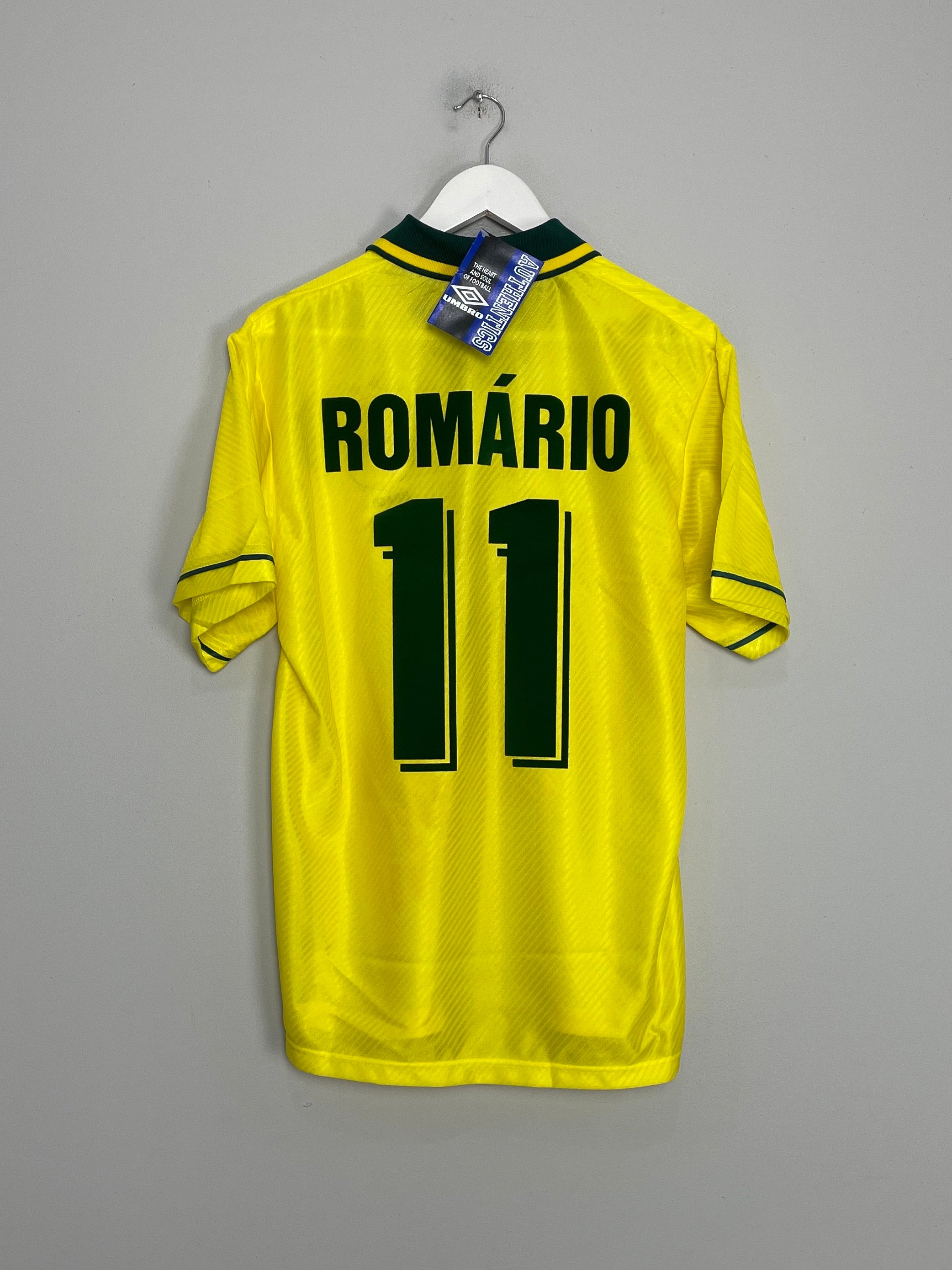 Shop 1994/96 BRAZIL ROMARIO #11 *BNWT* HOME SHIRT (M) UMBRO, classic football shirts, vintage football shirts & retro soccer jerseys at Cult Kits