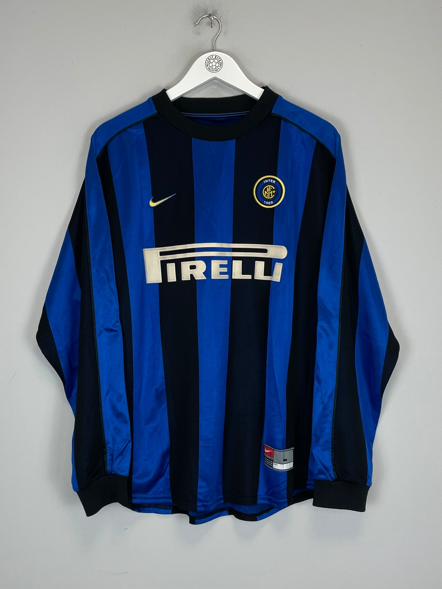 Shop 2002/03 INTER MILAN BAGGIO #10 L/S HOME SHIRT (L) NIKE, classic football shirts, vintage football shirts & retro soccer jerseys at Cult Kits