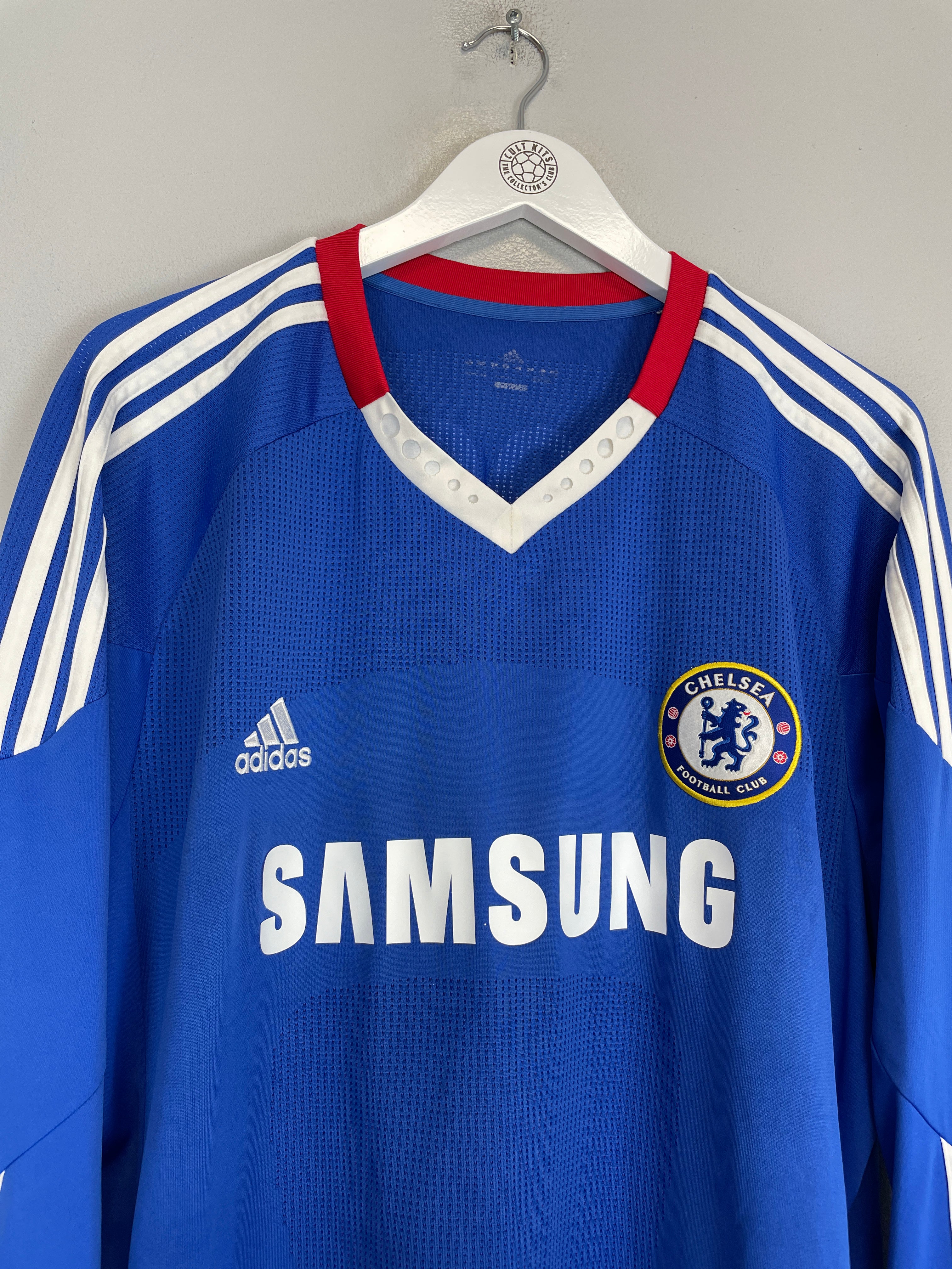 Shop 2010/11 CHELSEA DROGBA #11 L/S HOME SHIRT (XL) ADIDAS, classic football shirts, vintage football shirts & retro soccer jerseys at Cult Kits