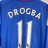 Shop 2010/11 CHELSEA DROGBA #11 L/S HOME SHIRT (XL) ADIDAS, classic football shirts, vintage football shirts & retro soccer jerseys at Cult Kits