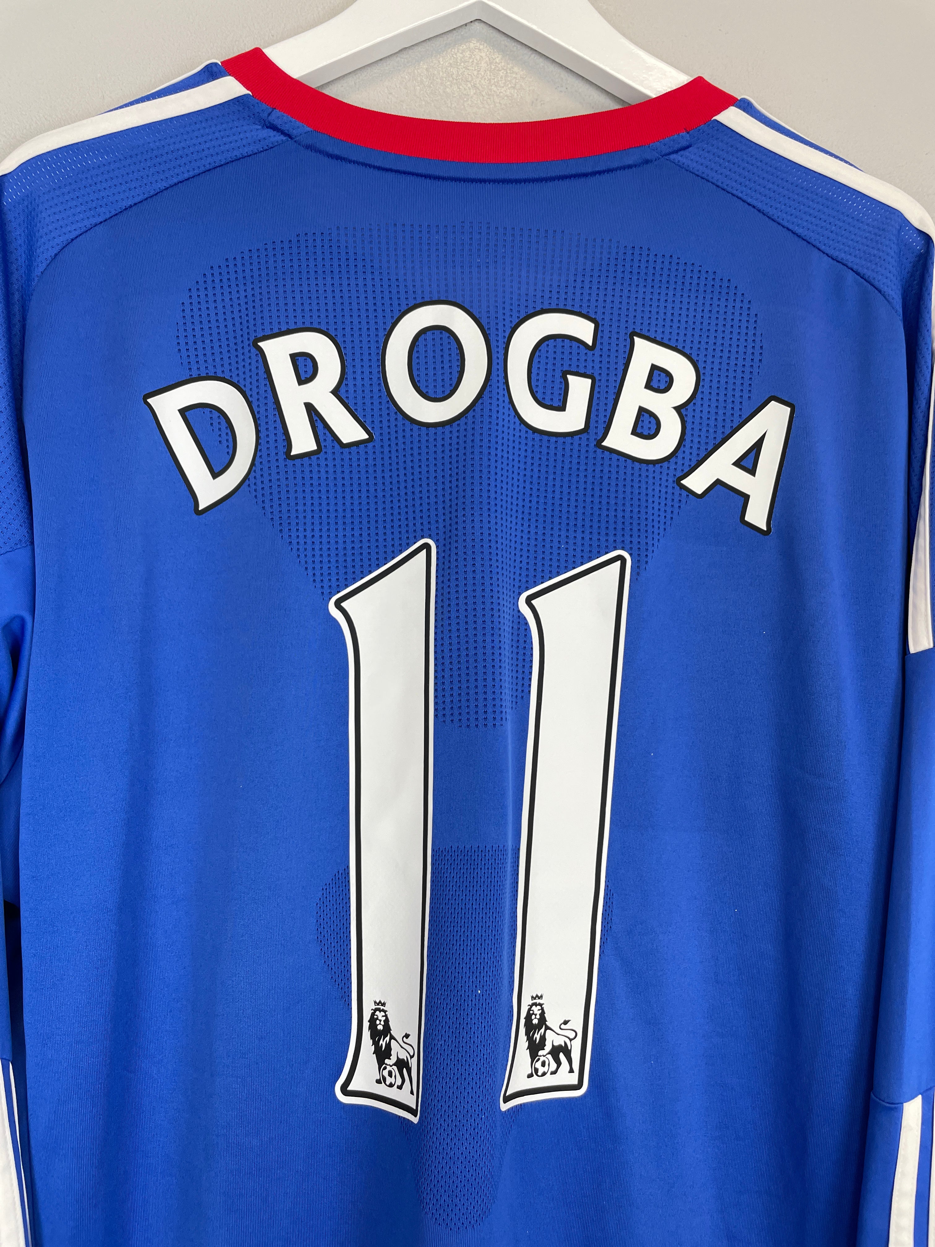 Shop 2010/11 CHELSEA DROGBA #11 L/S HOME SHIRT (XL) ADIDAS, classic football shirts, vintage football shirts & retro soccer jerseys at Cult Kits