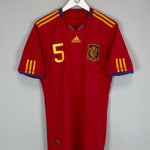 Shop 2009/10 SPAIN PUYOL #5 HOME SHIRT (L) ADIDAS, classic football shirts, vintage football shirts & retro soccer jerseys at Cult Kits