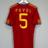 Shop 2009/10 SPAIN PUYOL #5 HOME SHIRT (L) ADIDAS, classic football shirts, vintage football shirts & retro soccer jerseys at Cult Kits