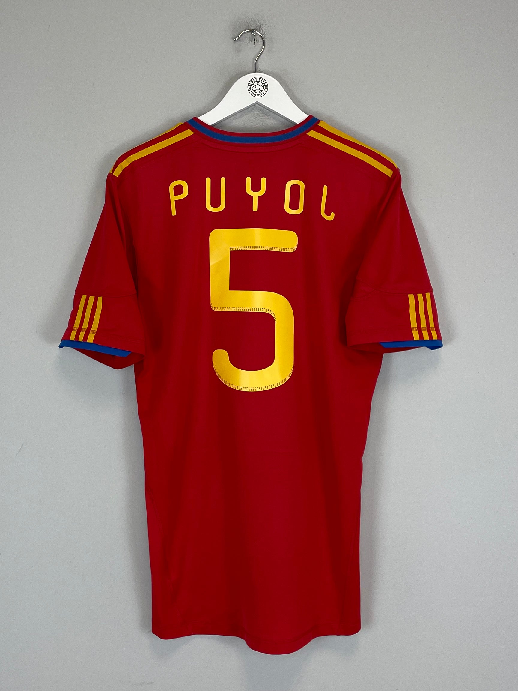 Shop 2009/10 SPAIN PUYOL #5 HOME SHIRT (L) ADIDAS, classic football shirts, vintage football shirts & retro soccer jerseys at Cult Kits