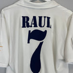 Shop 2001/02 REAL MADRID RAUL #7 *CENTENARY* HOME SHIRT (L) ADIDAS, classic football shirts, vintage football shirts & retro soccer jerseys at Cult Kits