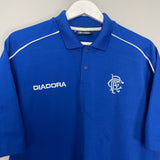 2002/04 RANGERS POLO SHIRT (M) DIADORA