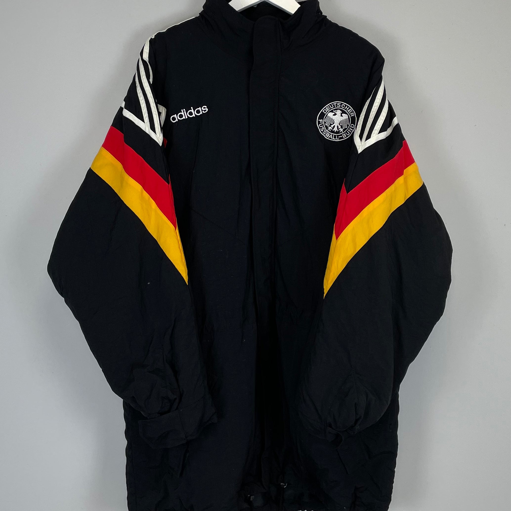 Shop 1992 GERMANY BENCH COAT (L) ADIDAS, classic football shirts, vintage football shirts & retro soccer jerseys at Cult Kits
