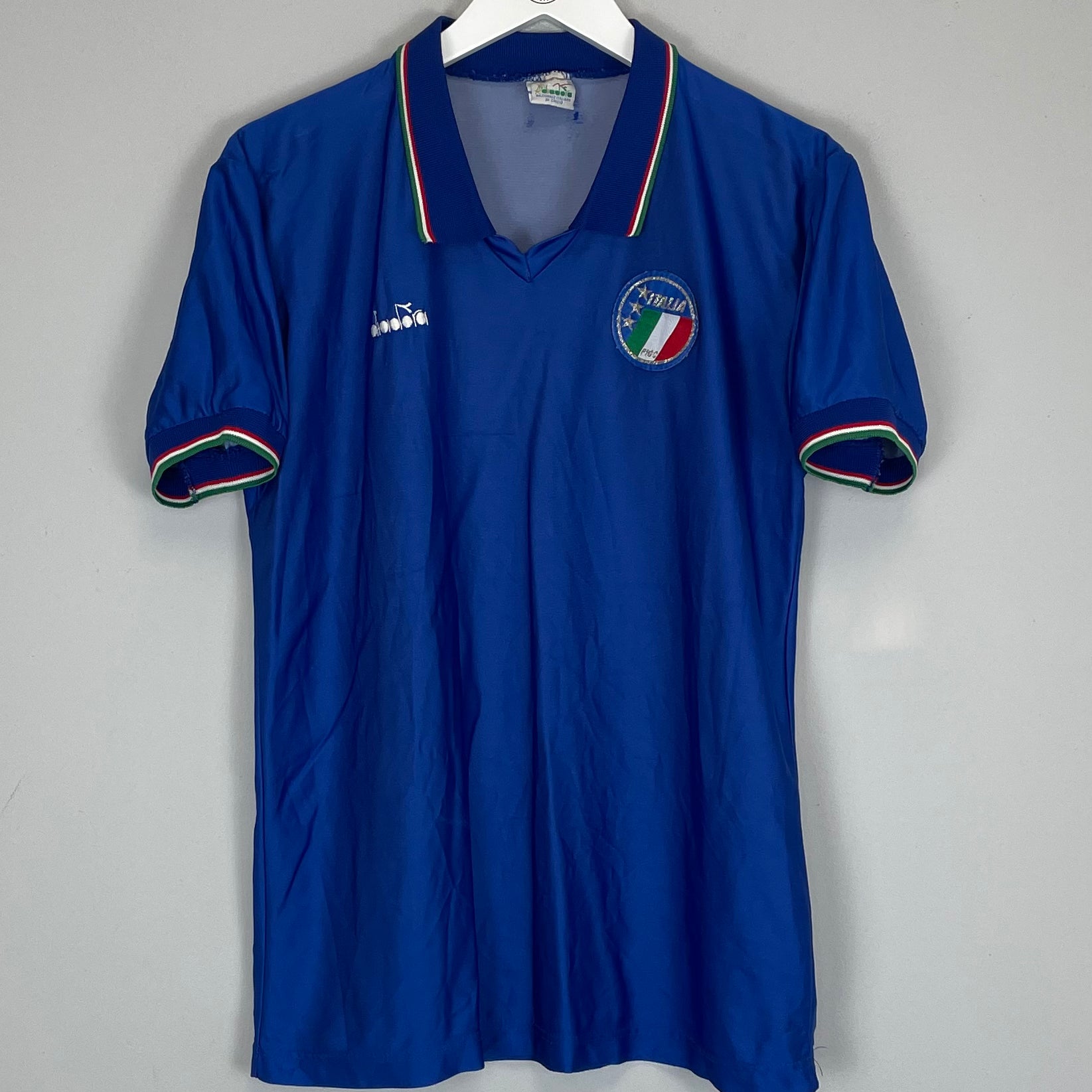 Shop 1986/90 ITALY HOME SHIRT (M) DIADORA, classic football shirts, vintage football shirts & retro soccer jerseys at Cult Kits