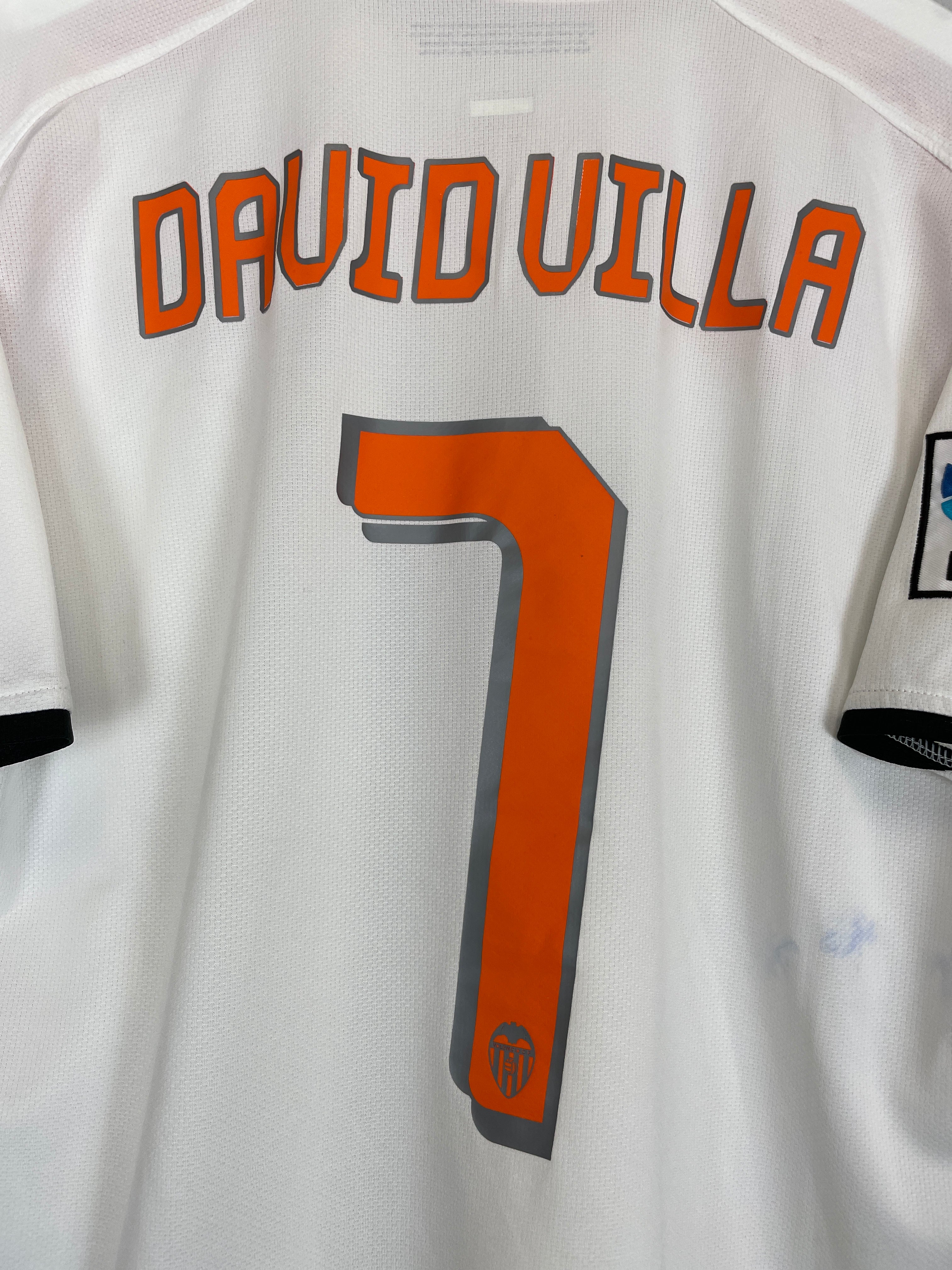 Shop 2008/09 VALENCIA DAVID VILLA #7 HOME SHIRT (XL) NIKE, classic football shirts, vintage football shirts & retro soccer jerseys at Cult Kits