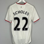 Shop 2012/13 MANCHESTER UNITED SCHOLES #18 AWAY SHIRT (M) NIKE, classic football shirts, vintage football shirts & retro soccer jerseys at Cult Kits
