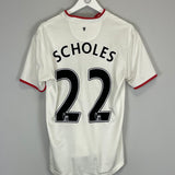 Shop 2012/13 MANCHESTER UNITED SCHOLES #18 AWAY SHIRT (M) NIKE, classic football shirts, vintage football shirts & retro soccer jerseys at Cult Kits