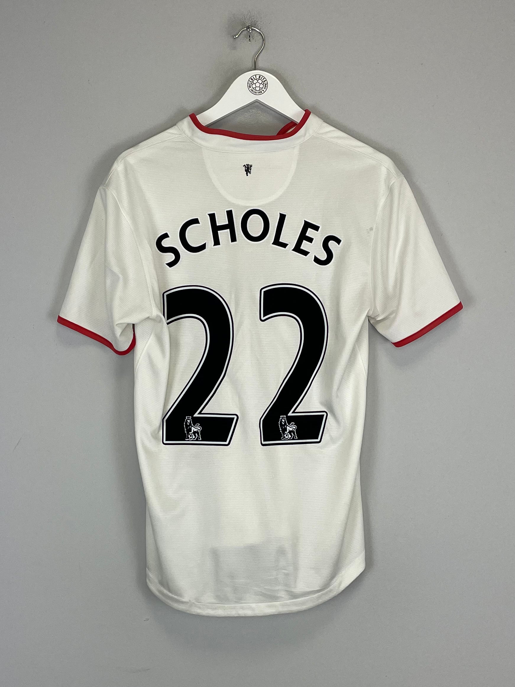 Shop 2012/13 MANCHESTER UNITED SCHOLES #18 AWAY SHIRT (M) NIKE, classic football shirts, vintage football shirts & retro soccer jerseys at Cult Kits