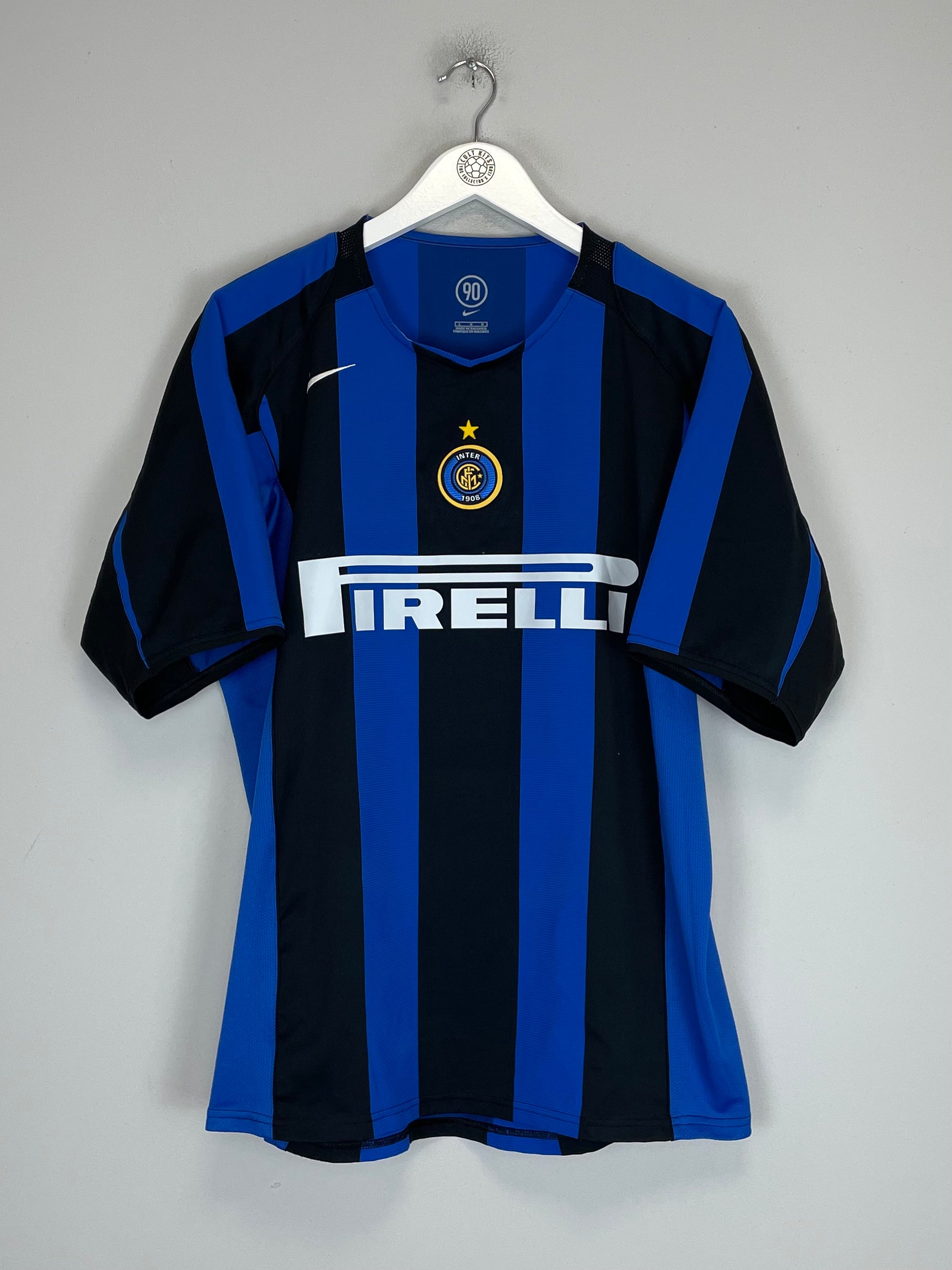 Shop 2004/05 INTER MILAN ADRIANO #10 HOME SHIRT (L) NIKE, classic football shirts, vintage football shirts & retro soccer jerseys at Cult Kits