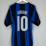 Shop 2004/05 INTER MILAN ADRIANO #10 HOME SHIRT (L) NIKE, classic football shirts, vintage football shirts & retro soccer jerseys at Cult Kits