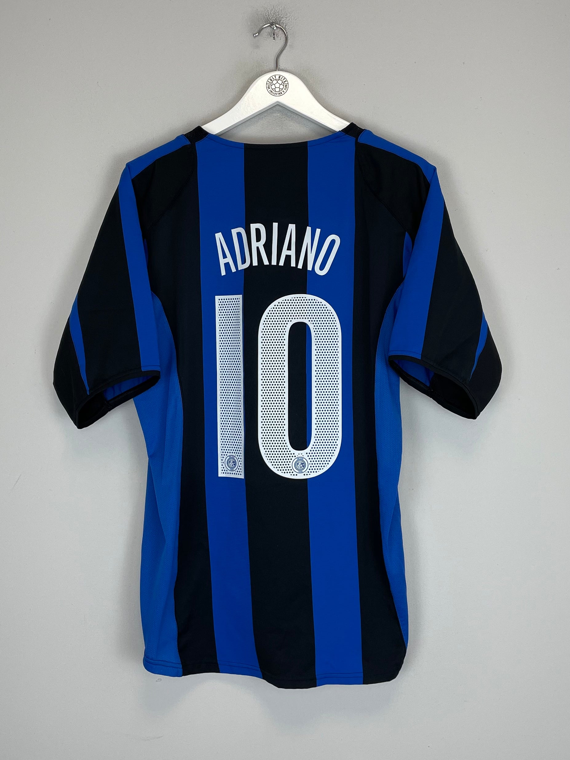 Shop 2004/05 INTER MILAN ADRIANO #10 HOME SHIRT (L) NIKE, classic football shirts, vintage football shirts & retro soccer jerseys at Cult Kits