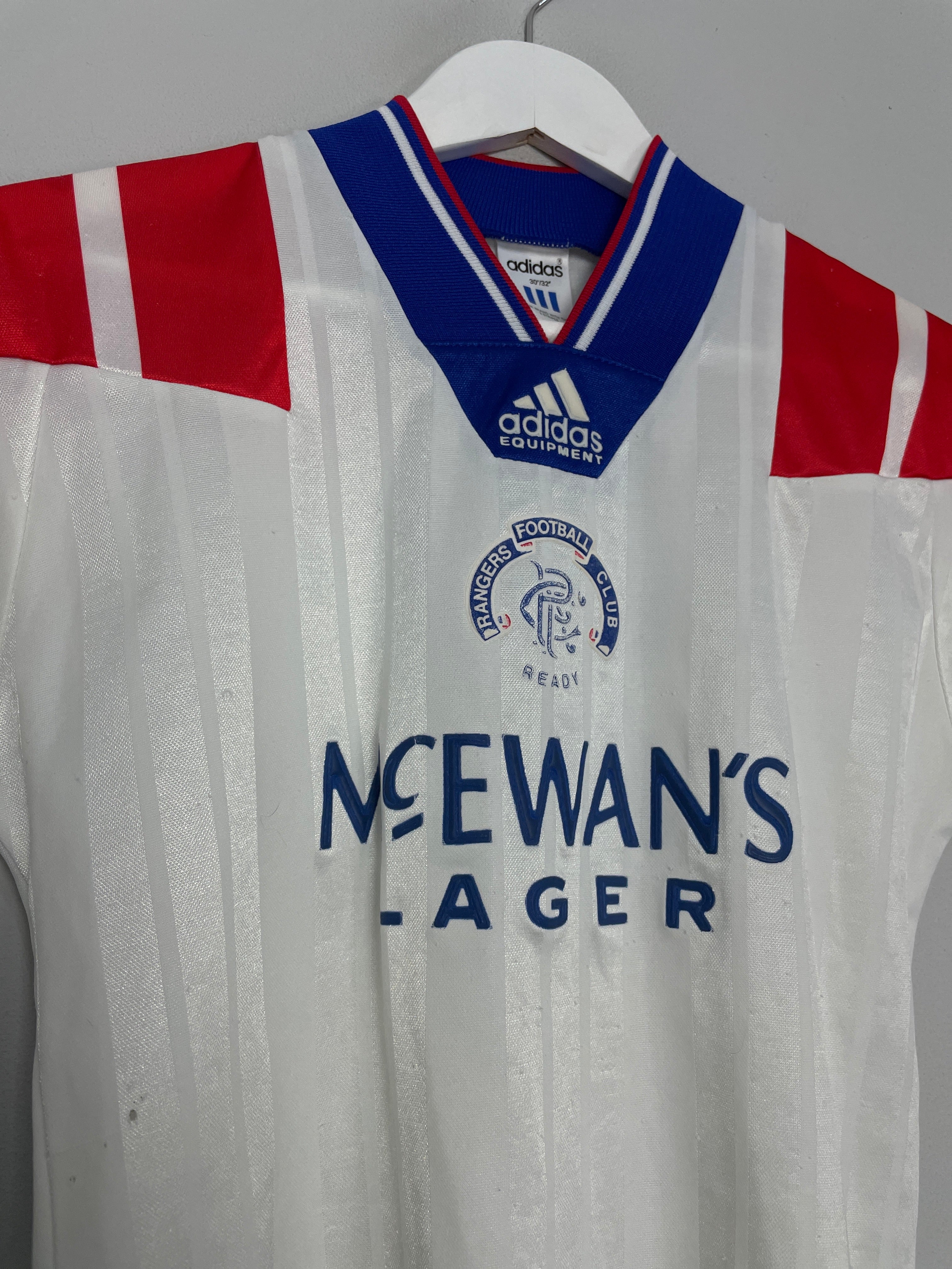 Shop 1992/94 RANGERS #9 AWAY SHIRT (L.KIDS) ADIDAS, classic football shirts, vintage football shirts & retro soccer jerseys at Cult Kits