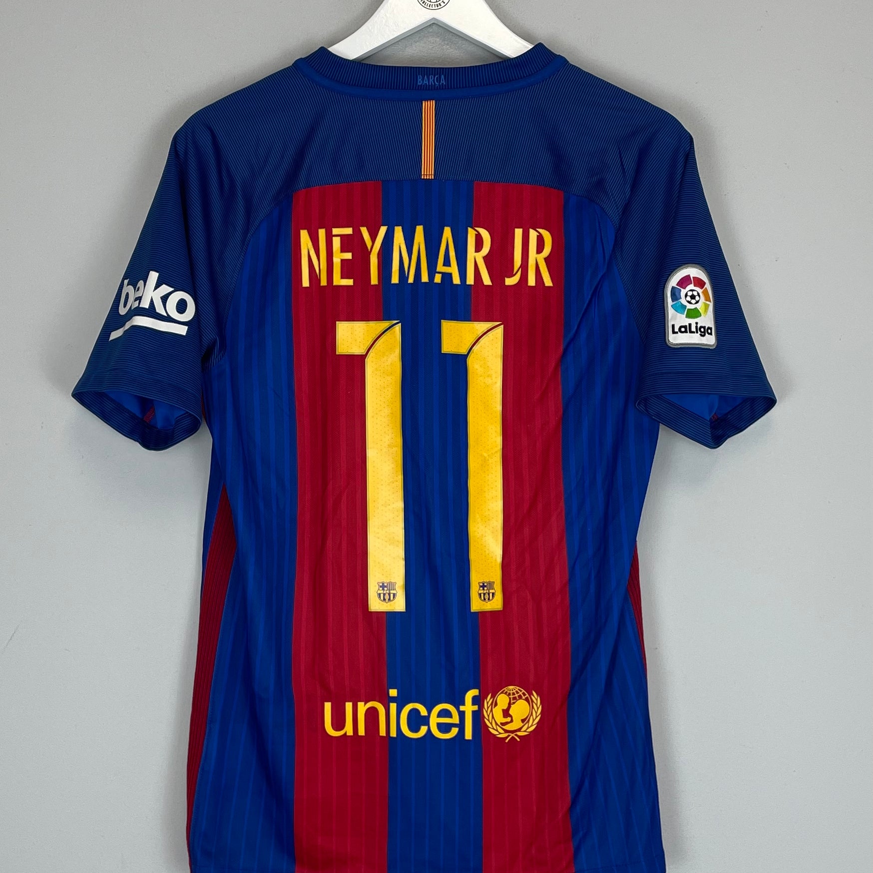 Shop 2016/17 BARCELONA NEYMAR JR #11 HOME SHIRT (S) NIKE, classic football shirts, vintage football shirts & retro soccer jerseys at Cult Kits