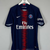 Shop 2018/19 PSG HOME SHIRT (L) NIKE, classic football shirts, vintage football shirts & retro soccer jerseys at Cult Kits