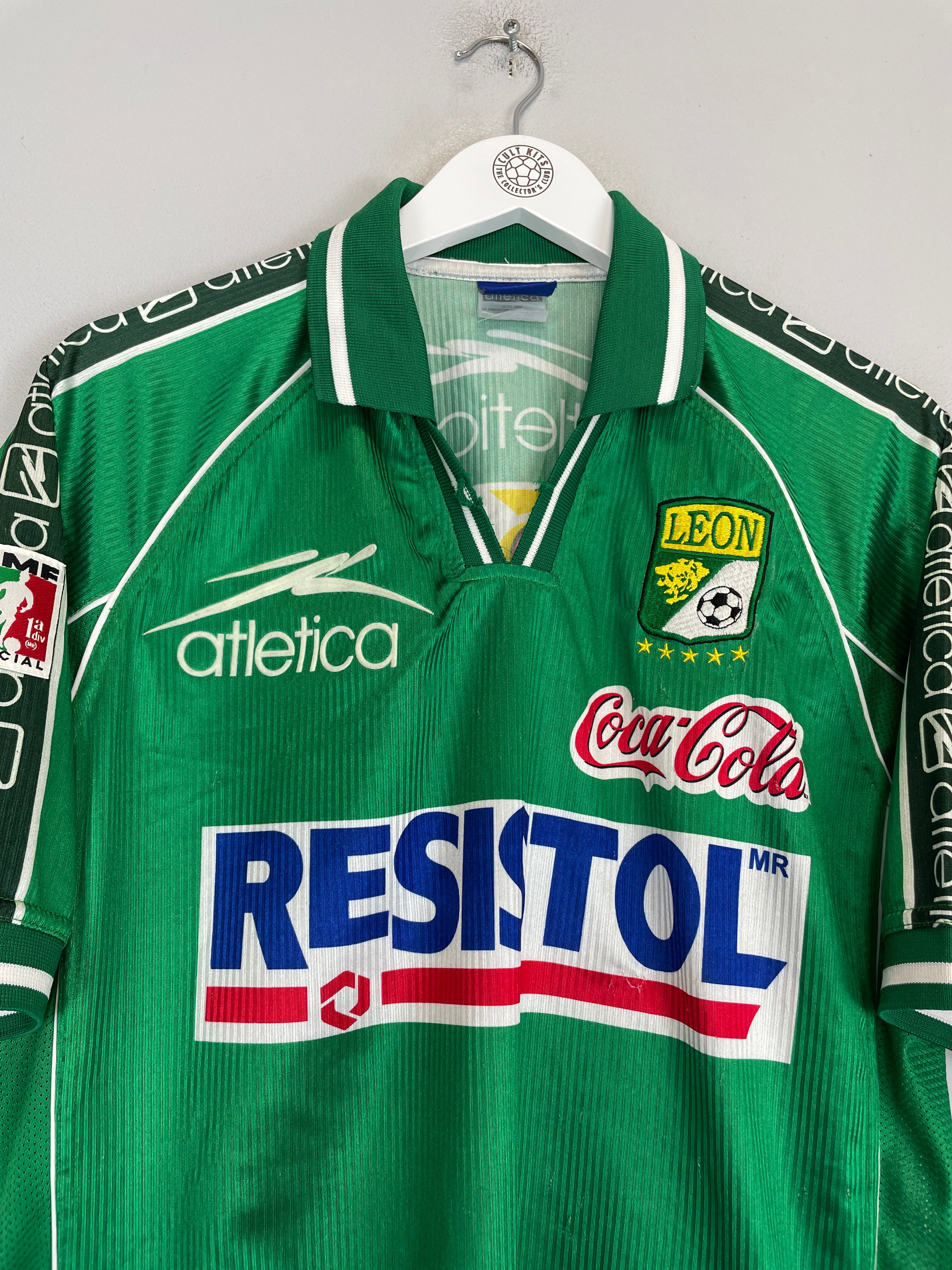 Shop 1999/00 CLUB LEON HOME SHIRT (M) ATLETICA, classic football shirts, vintage football shirts & retro soccer jerseys at Cult Kits